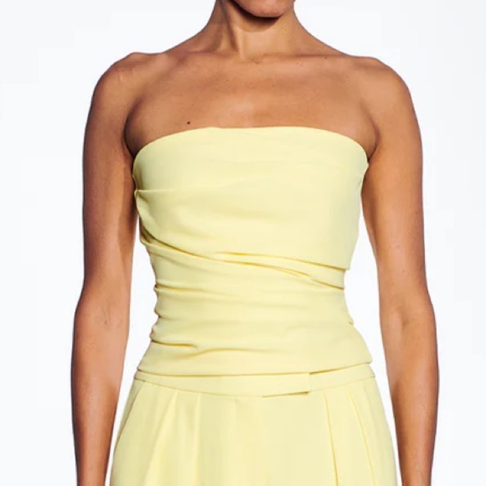 The Sei | NWT! Pleated Bustier in Limoncello